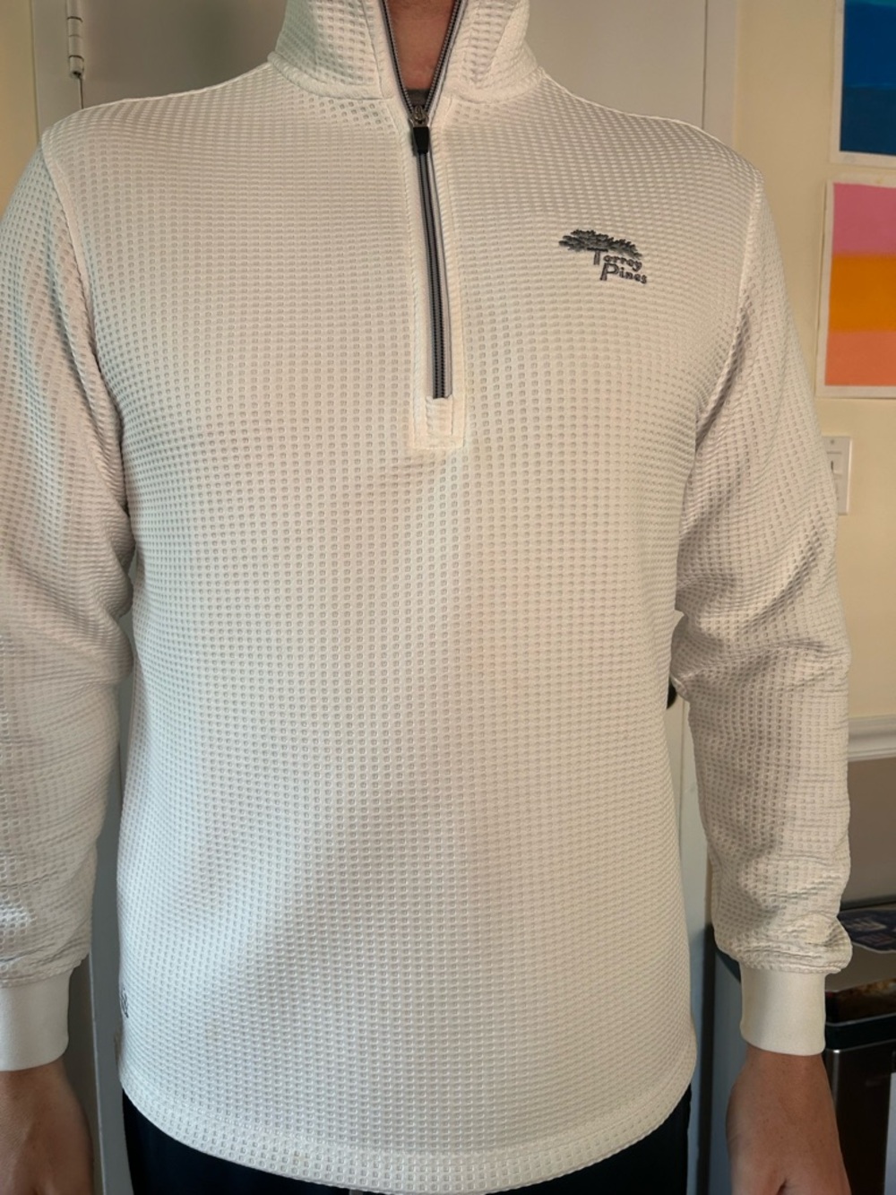 Men’s Torrey Pines Optic Long Sleeve 1/2 Zip Pullover